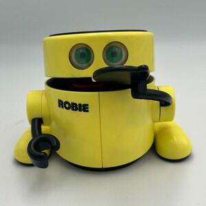 Radio Shack Robie Robotic Bank Yellow Robot Banker Coin Bank For Parts/Repair
